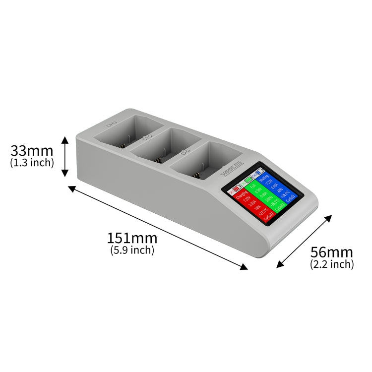 For DJI Mini 4 Pro / Mini 3/ Mini 3 Pro STARTRC 3 in 1 Charging Butler Battery Charger with Screen(Grey) - Charger by STARTRC | Online Shopping UK | buy2fix