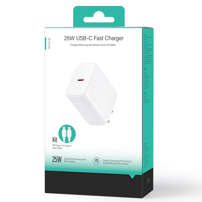 JOYROOM JR-TCF11 25W USB-C / Type-C Port Fast Charger with Cable Set, US Plug(White) - USB Charger by JOYROOM | Online Shopping UK | buy2fix