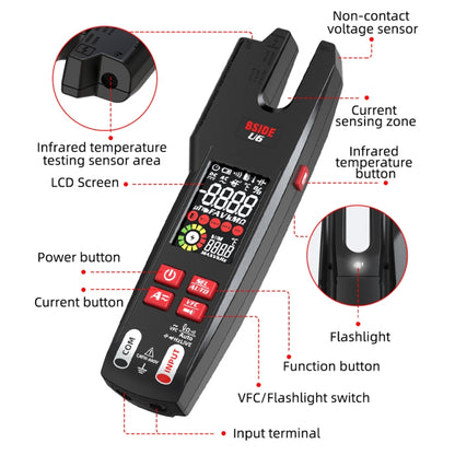 BSIDE U6 AC/DC Clamp-on Infrared Temperature Measurement Multimeter - Digital Multimeter by BSIDE | Online Shopping UK | buy2fix