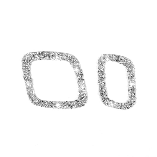 For Ford Mustang Mach E 2021 Car Door Lock Button Diamond Decorative Sticker, Left Drive by buy2fix