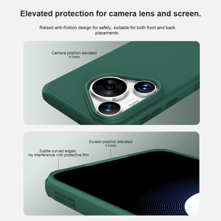 For Huawei P70 NILLKIN Frosted Shield Pro Magnetic Magsafe Phone Case(Green) - Huawei Cases by NILLKIN | Online Shopping UK | buy2fix