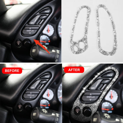 For Chevrolet Corvette C5 1998-2004 2 in 1 Both Sides of Car Speedometer Diamond Decorative Sticker, Left Drive - Car Interior Mouldings by buy2fix | Online Shopping UK | buy2fix