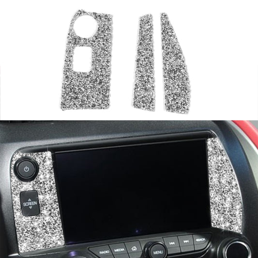 For Chevrolet Corvette C7 2014-2019 3 in 1 Car Navigate Panel Diamond Decorative Sticker, Left Drive - Car Interior Mouldings by buy2fix | Online Shopping UK | buy2fix