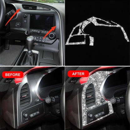 For Chevrolet Corvette C7 2014-2019 Car Left Air Outlet Panel Diamond Decorative Sticker, Left Drive - Car Interior Mouldings by buy2fix | Online Shopping UK | buy2fix