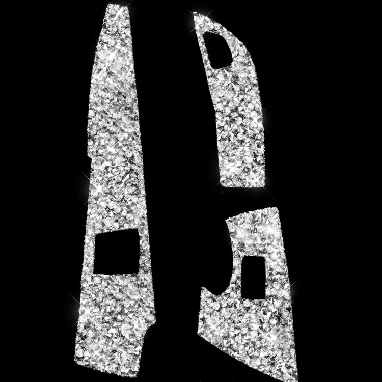 For Chevrolet Corvette C7 2014-2019 Car Door Button Panel Diamond Decorative Sticker, Left Drive by buy2fix