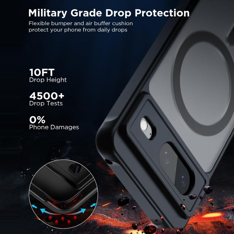 For Google Pixel 8 Pro MagSafe Ultra-thin Translucent PC+TPU Phone Case(Black) by buy2fix