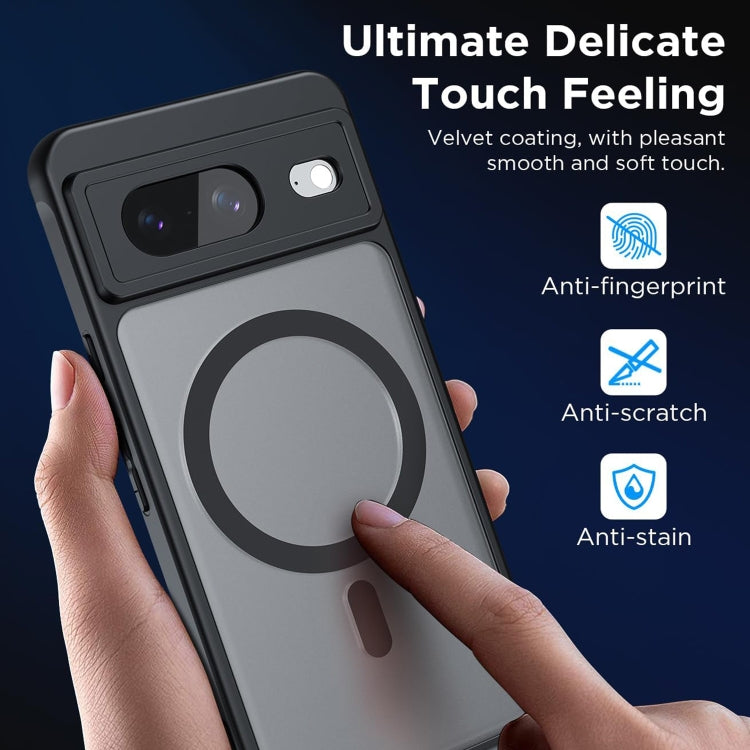 For Google Pixel 8 Pro MagSafe Ultra-thin Translucent PC+TPU Phone Case(Black) by buy2fix