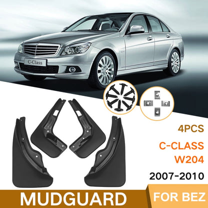 For Mercedes-Benz C-Class W205 2007-2010 4pcs/Set Car Auto Soft Plastic Splash Flaps Fender Guard - Mudguards by buy2fix | Online Shopping UK | buy2fix