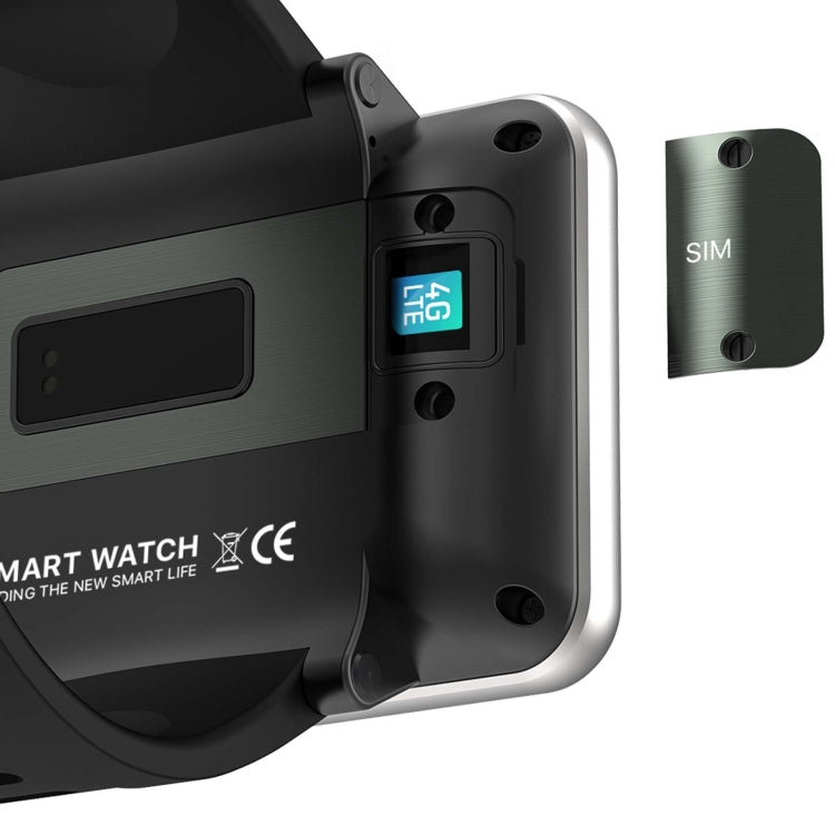 DM100 2.86 inch IPS Full Screen Smart Sport Watch, Support Independent Card Insertion / Multiple Sports Modes / Heart Rate Monitoring / Step Counting, Memory:RAM 3GB+ROM 32GB(Black) by buy2fix