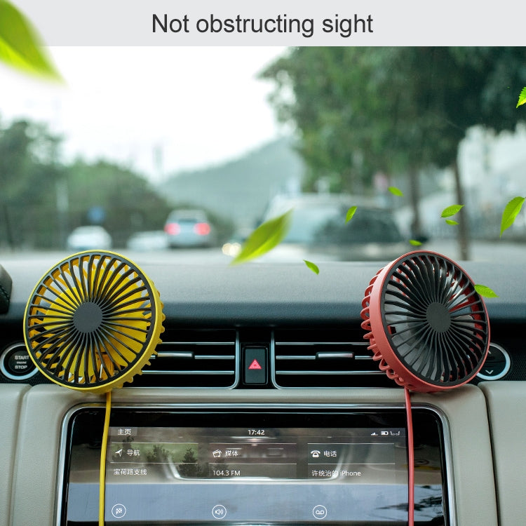 F829 Portable Car Air Outlet Electric Cooling Fan with LED Light(White) - Heating & Fans by buy2fix | Online Shopping UK | buy2fix