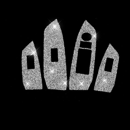 For Mazda CX-5 2017-2018 Car Window Button Panel Diamond Decorative Sticker, Left Drive by buy2fix