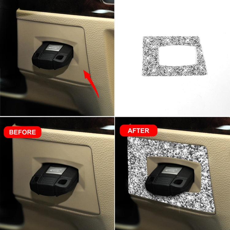 For BMW 3 Series E90 2005-2012 Car Ignition Switch Frame Diamond Decorative Sticker, Left Drive - Car Interior Mouldings by buy2fix | Online Shopping UK | buy2fix