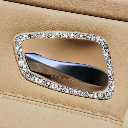 Car Door Handle Frame Diamond Decorative Sticker for BMW 3 Series E90 2005-2012, Modified 320i / 318i / 325i by buy2fix