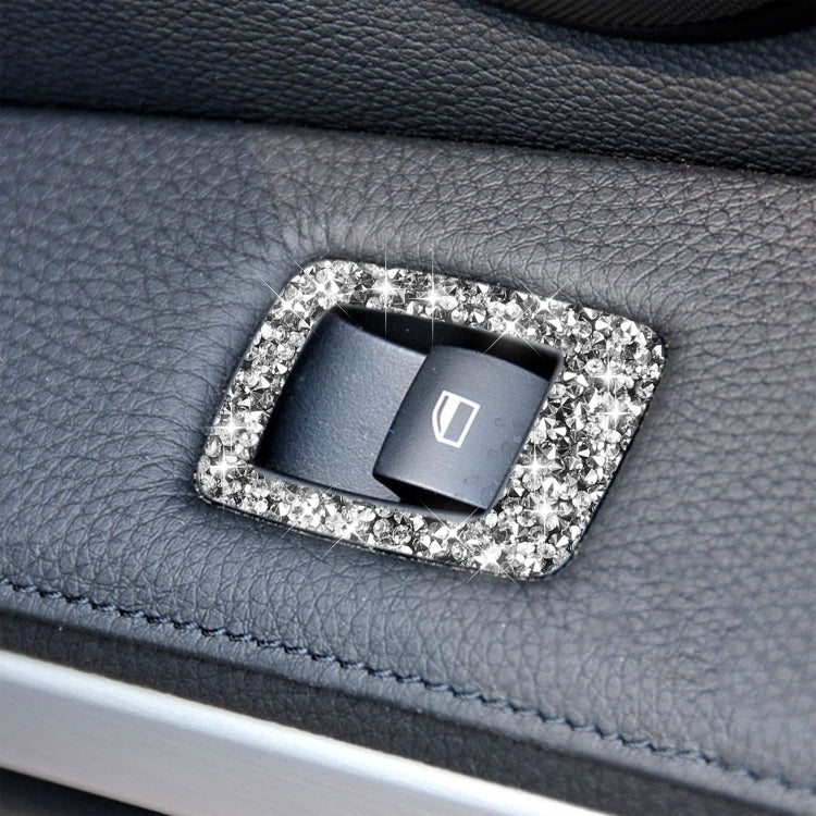 For BMW 3 Series E90 / 320i / 325i 2005-2012 Car Window Lift Panel 35.8cm Diamond Decorative Sticker, Left Drive by buy2fix