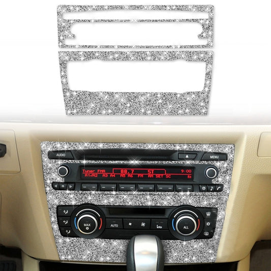 For BMW 3 Series E90 / E92 2005-2012 Car Aircondition CD Control Panel Basic Diamond Decorative Sticker - Car Interior Mouldings by buy2fix | Online Shopping UK | buy2fix