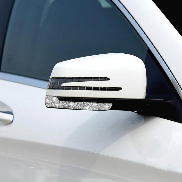 For Mercedes-Benz A/B/C/E Class Car Rearview Mirror Anti-collision Strip A Diamond Decorative Sticker, Left and Right Drive by buy2fix