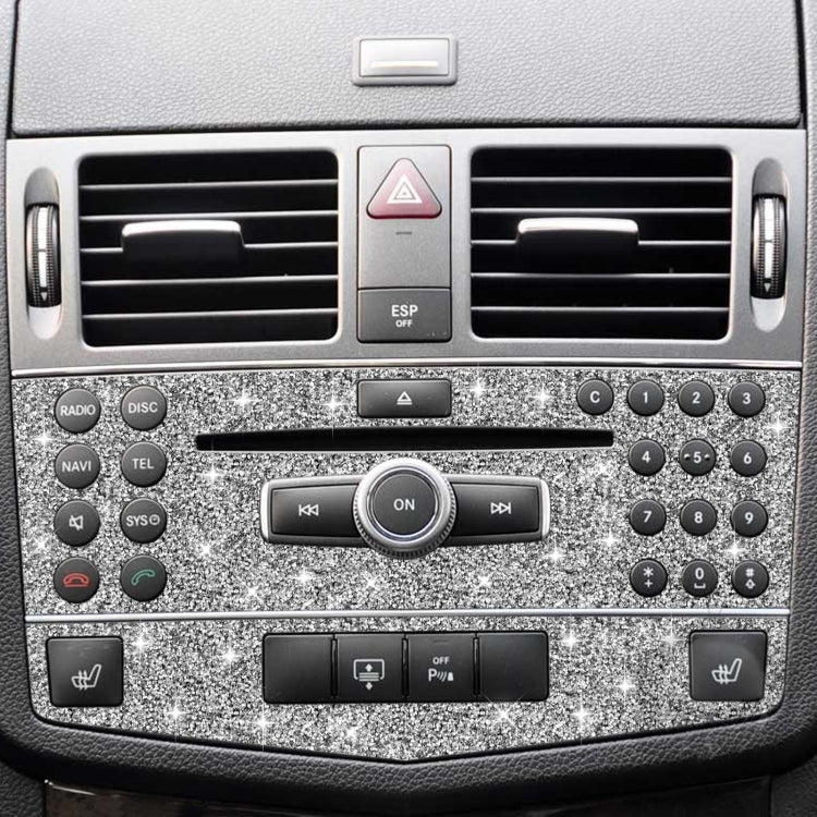 For Mercedes-Benz C-class W204 2007-2010 Car Central Control Panel B Diamond Decorative Sticker, Left and Right Drive - Car Interior Mouldings by buy2fix | Online Shopping UK | buy2fix