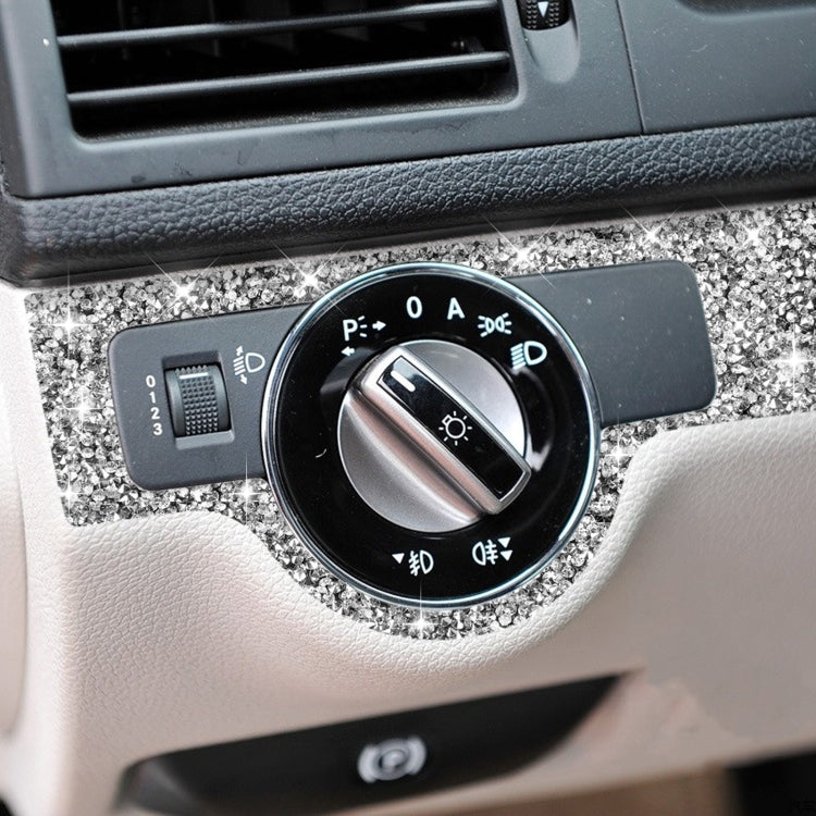 For Mercedes-Benz C-class W204 2007-2010 Car Headlight Frame Diamond Decorative Sticker, Left-hand Drive by buy2fix