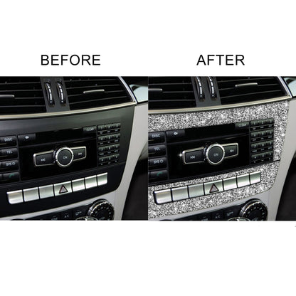 For Mercedes-Benz C-class W204 2011-2013 Car Central Control CD Panel Diamond Decorative Sticker, Left and Right Drive - Car Interior Mouldings by buy2fix | Online Shopping UK | buy2fix