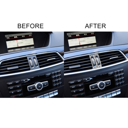 For Mercedes-Benz C-class W204 2011-2013 Car Middle Air Outlet Diamond Decorative Sticker, Left and Right Drive - Car Interior Mouldings by buy2fix | Online Shopping UK | buy2fix