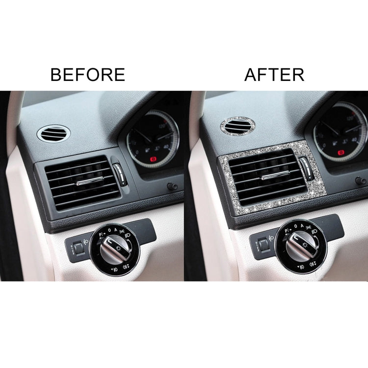 For Mercedes-Benz C-class W204 2007-2010 Car Instrument + Middle + Side Air Outlet Diamond Decorative Sticker, Left and Right Drive - Car Interior Mouldings by buy2fix | Online Shopping UK | buy2fix