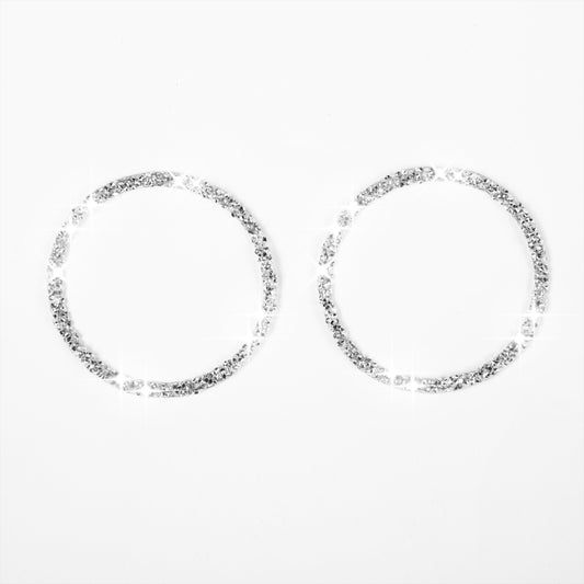 For Ford Mustang 2015-2020 Car Horn Circle Diamond Decoration Sticker, Left and Right Drive by buy2fix