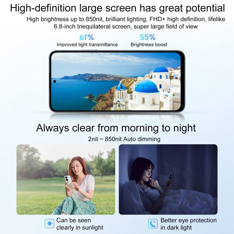 Honor Play8T, 12GB+256GB, 6.8 inch MagicOS 7.2 Dimensity 6080 Octa Core up to 2.4GHz, Network: 5G, OTG, Not Support Google Play(Green) by HONOR