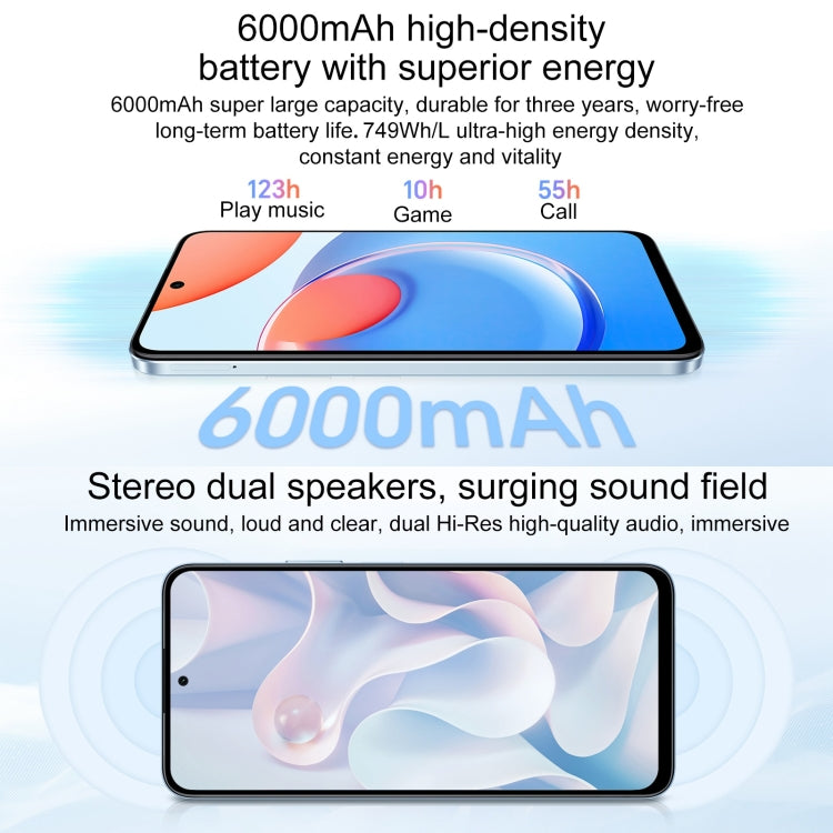 Honor Play8T, 12GB+256GB, 6.8 inch MagicOS 7.2 Dimensity 6080 Octa Core up to 2.4GHz, Network: 5G, OTG, Not Support Google Play(Green) by HONOR