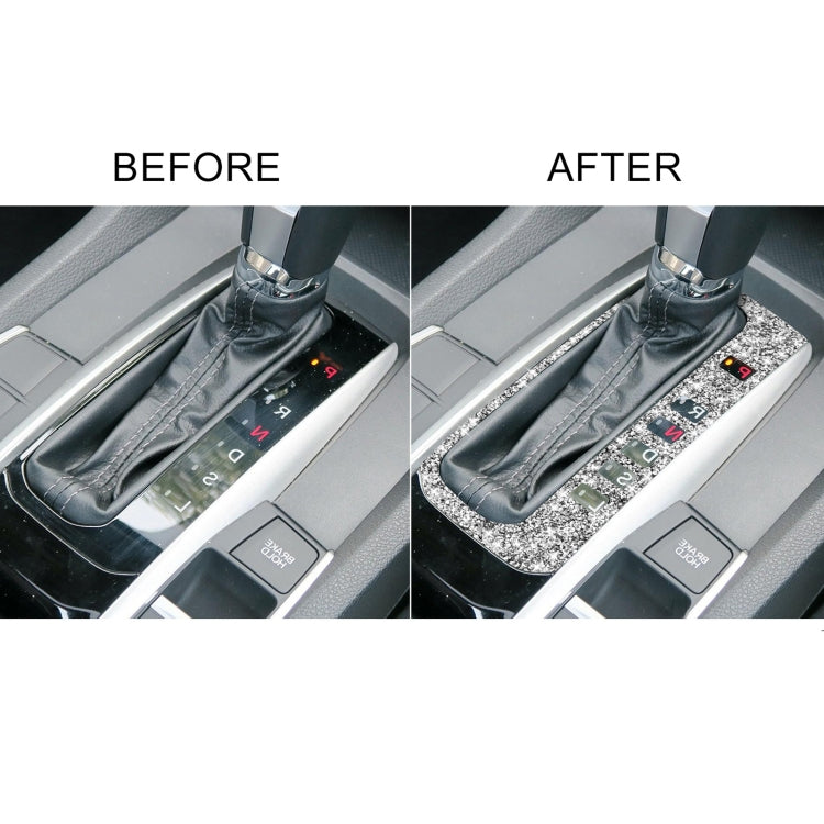 For Honda Civic 2016-2019 Car Gear Button Frame Diamond Decorative Sticker, Right-hand Drive by buy2fix