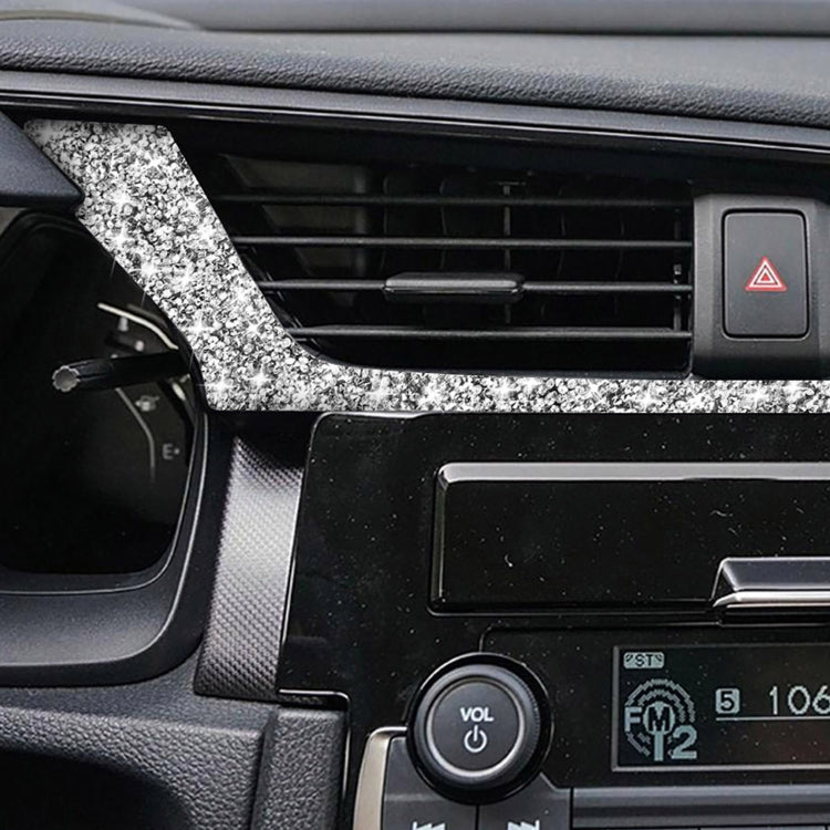For Honda Civic 2016-2019 Car Central Control Air Outlets Below Diamond Decorative Sticker, Left-hand Drive by buy2fix