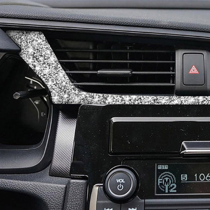 For Honda Civic 2016-2019 Car Central Control Air Outlets Below Diamond Decorative Sticker, Left-hand Drive by buy2fix