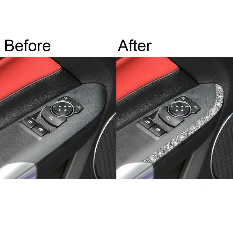 For Ford Mustang 2015-2020 Car Window Lift Side Diamond Decoration Sticker, Left and Right Drive - Car Interior Mouldings by buy2fix | Online Shopping UK | buy2fix