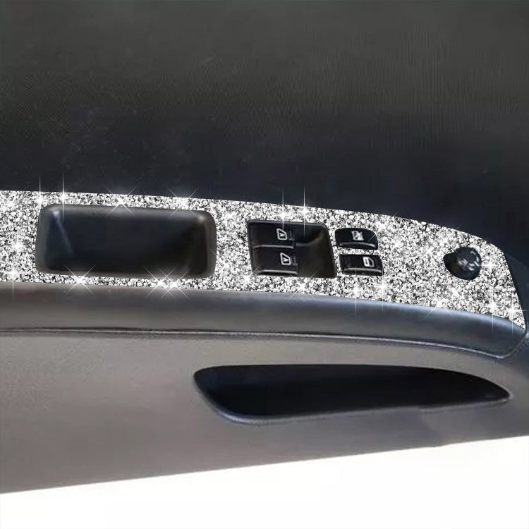For Nissan 350Z 2003-2009 2pcs Car Glass Lift Diamond Decorative Sticker, Left Drive by buy2fix