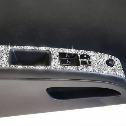 For Nissan 350Z 2003-2009 2pcs Car Glass Lift Diamond Decorative Sticker, Left Drive by buy2fix