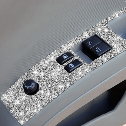 For Nissan 350Z 2003-2009 2pcs Car Glass Lift Diamond Decorative Sticker, Right Drive by buy2fix