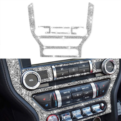 For Ford Mustang 2015-2020 Car Central Control CD Frame Diamond Decoration Sticker, Left and Right Drive - Car Interior Mouldings by buy2fix | Online Shopping UK | buy2fix