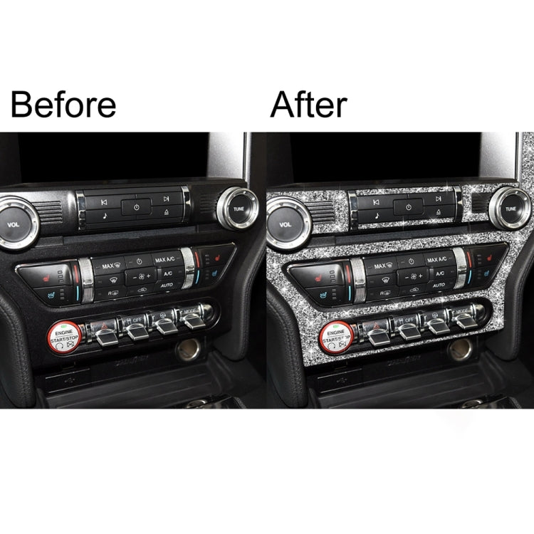 For Ford Mustang 2015-2020 Car Central Control CD Frame Diamond Decoration Sticker, Left and Right Drive - Car Interior Mouldings by buy2fix | Online Shopping UK | buy2fix