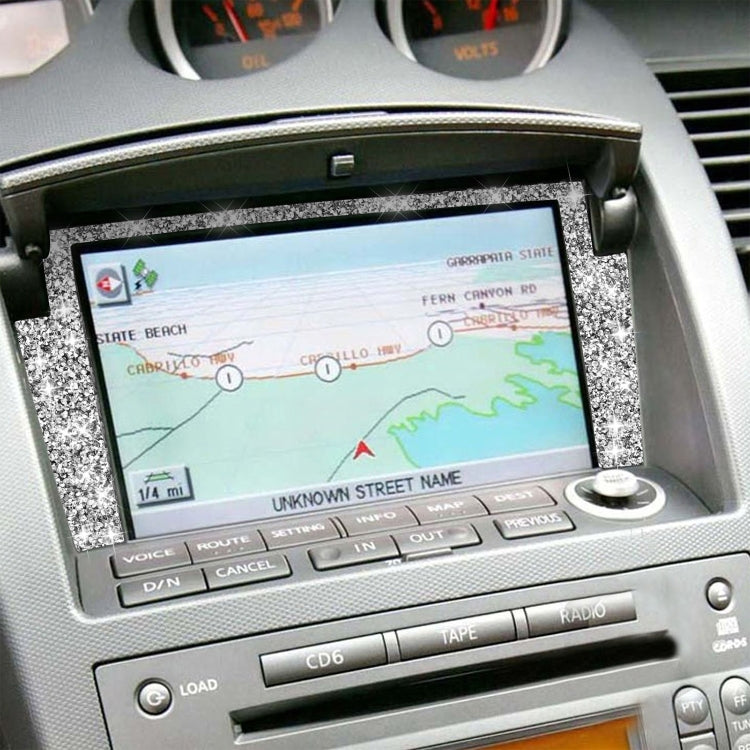 For Nissan 350Z 2003-2009 Car Navigation Frame Diamond Decorative Sticker,Left and Right Drive Universal by buy2fix