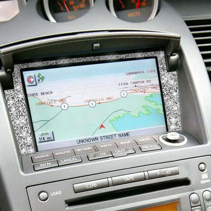 For Nissan 350Z 2003-2009 Car Navigation Frame Diamond Decorative Sticker,Left and Right Drive Universal by buy2fix