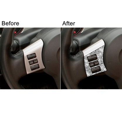 For Nissan 350Z 2003-2009 2pcs Car Steering Wheel Button Frame A Diamond Sticker,Left and Right Drive Universal by buy2fix