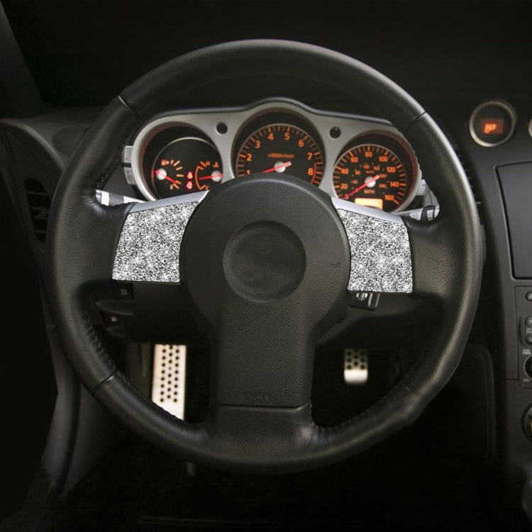 For Nissan 350Z 2003-2009 2pcs Car Steering Wheel Button Frame B Diamond Sticker,Left and Right Drive Universal by buy2fix