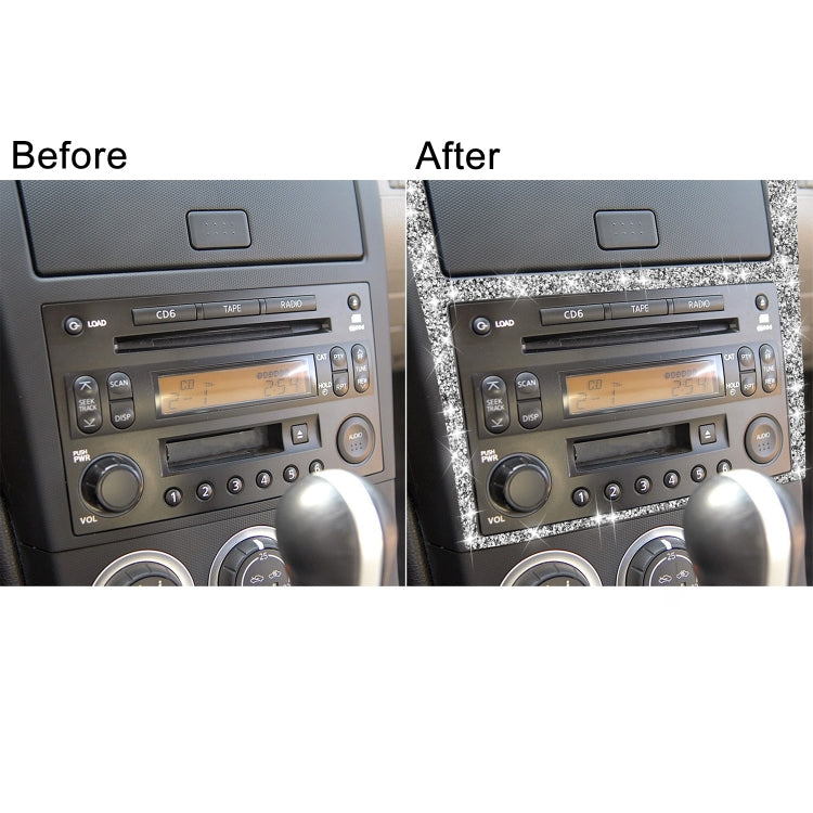 For Nissan 350Z 2003-2009 Car Navigation Frame Diamond Sticker,Left and Right Drive Universal by buy2fix