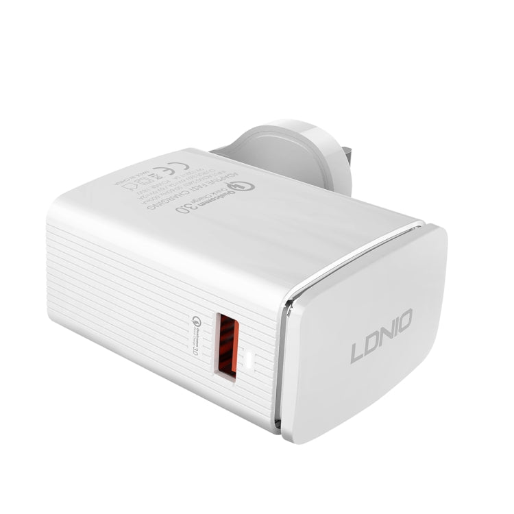 LDNIO A1301Q 2 in 1 18W QC3.0 USB Interface Travel Charger Mobile Phone Charger with Type-C / USB-C Data Cable, EU Plug - Mobile Accessories by LDNIO | Online Shopping UK | buy2fix