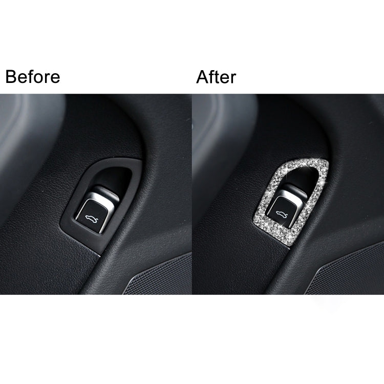 For Audi A4L / A5 / Q5 Car Trunk Switch Diamond Decoration Sticker, Left Drive by buy2fix