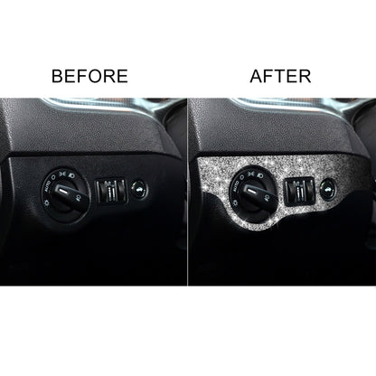For Dodge Charger 2011-2014 Car Headlight Switch Diamond Decorative Sticker, Left-hand Drive by buy2fix