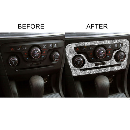For Dodge Charger 2011-2014 Car AC Control CD Panel Diamond Decorative Sticker, Left-hand Drive by buy2fix