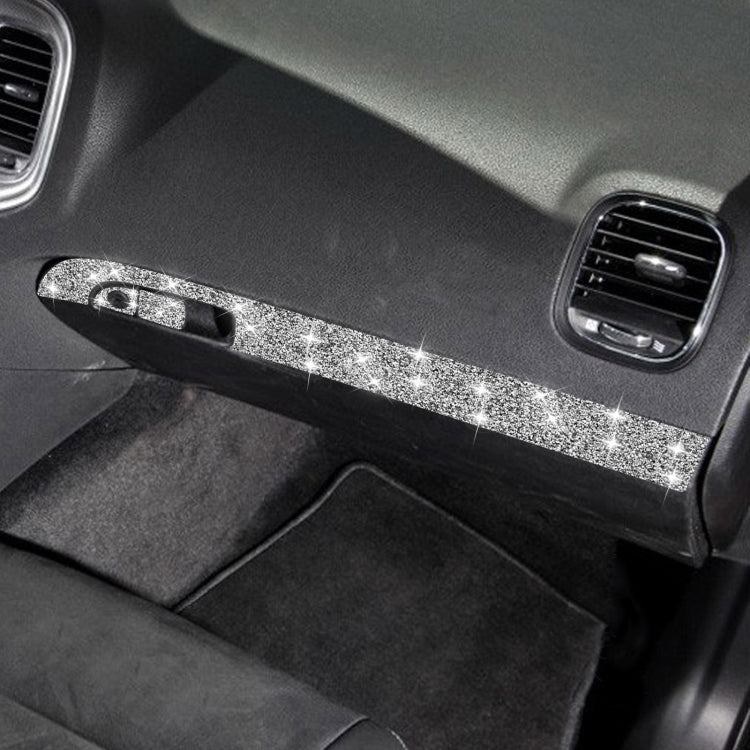 For Dodge Charger 2011-2014 3pcs/Set Car Front Passenger Seat Storage Box Handle Diamond Decorative Sticker, Left-hand Drive by buy2fix
