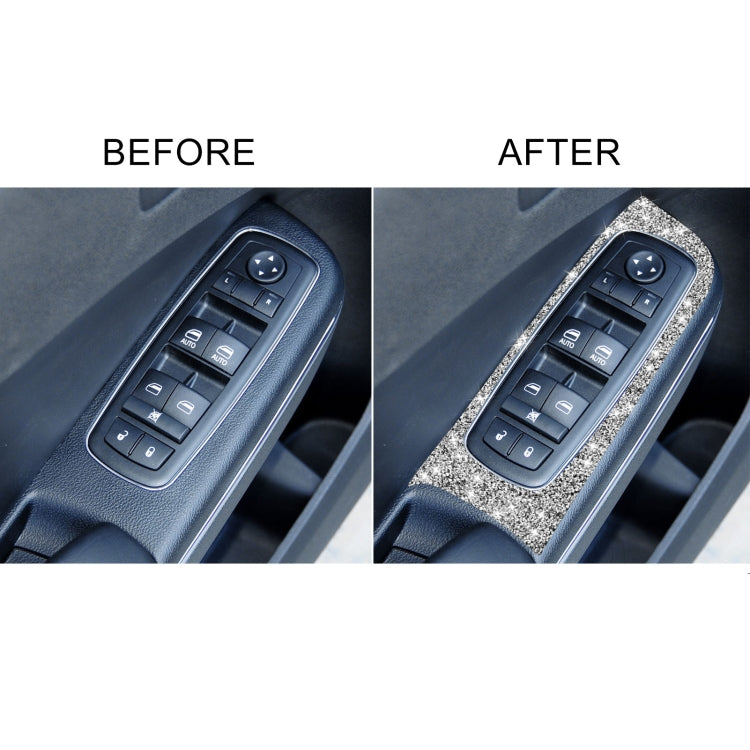 For Dodge Charger 2011-2014 4pcs/Set Car Window Lift Panel Diamond Decorative Sticker, Left-hand Drive by buy2fix