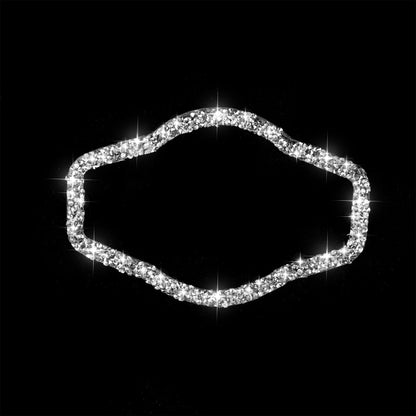 For Audi A4 / A5 / Q5 Car Headlight Switch Frame Diamond Decoration Sticker, Left and Right Drive by buy2fix