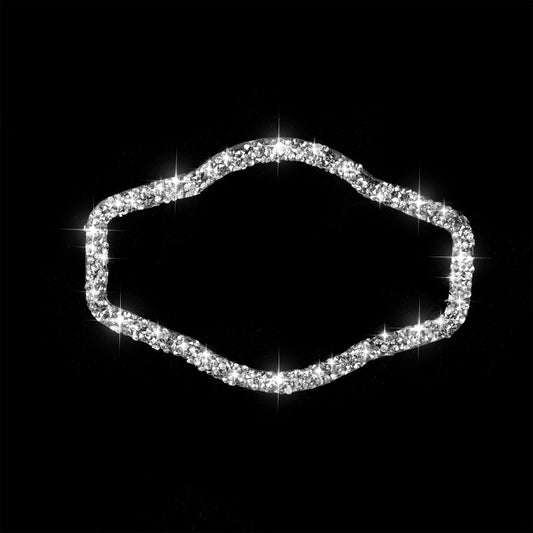 For Audi A4 / A5 / Q5 Car Headlight Switch Frame Diamond Decoration Sticker, Left and Right Drive by buy2fix